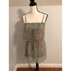 Ella Moss Floral Print Chiffon Sundress - Size Extra Small